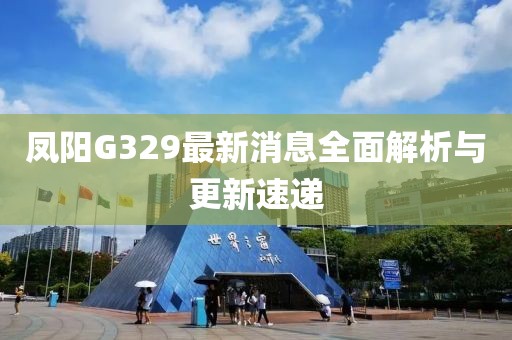 鳳陽G329最新消息全面解析與更新速遞
