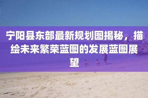 寧陽縣東部最新規(guī)劃圖揭秘，描繪未來繁榮藍圖的發(fā)展藍圖展望