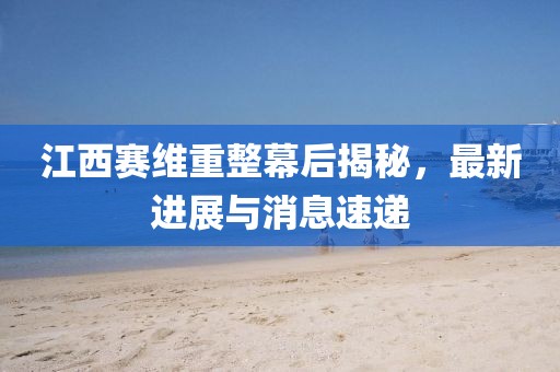 江西賽維重整幕后揭秘，最新進展與消息速遞