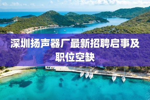 深圳揚(yáng)聲器廠最新招聘啟事及職位空缺