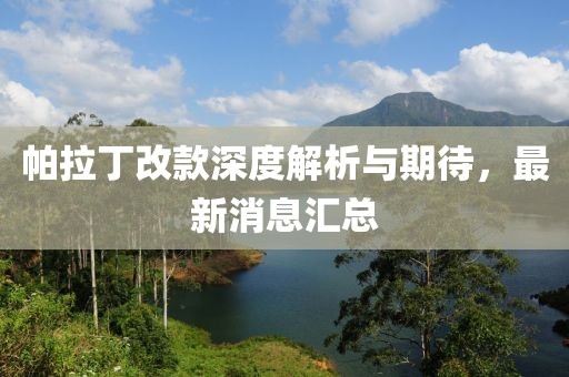 帕拉丁改款深度解析與期待，最新消息匯總