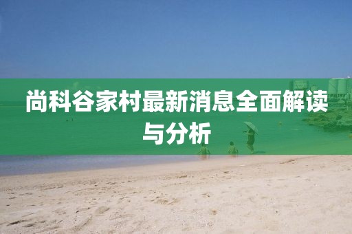 尚科谷家村最新消息全面解讀與分析