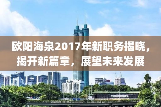 歐陽(yáng)海泉2017年新職務(wù)揭曉，揭開(kāi)新篇章，展望未來(lái)發(fā)展
