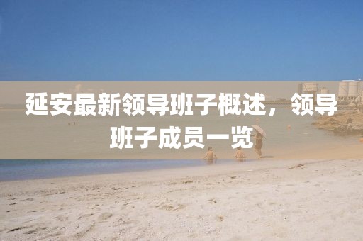 延安最新領(lǐng)導(dǎo)班子概述，領(lǐng)導(dǎo)班子成員一覽