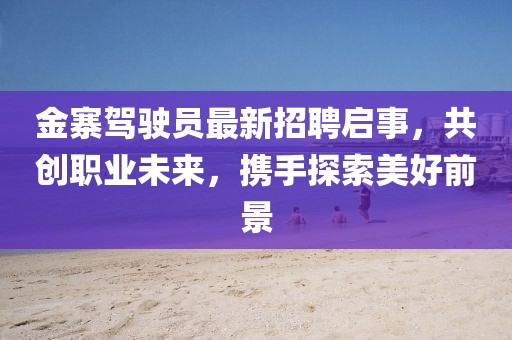 金寨駕駛員最新招聘啟事，共創(chuàng)職業(yè)未來(lái)，攜手探索美好前景