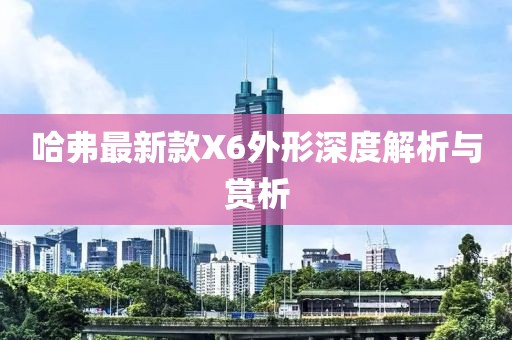 哈弗最新款X6外形深度解析與賞析