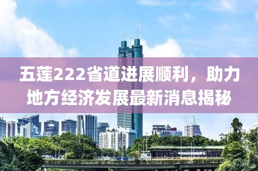 五蓮222省道進(jìn)展順利，助力地方經(jīng)濟(jì)發(fā)展最新消息揭秘