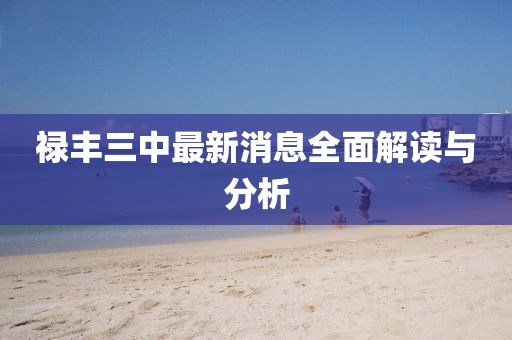 祿豐三中最新消息全面解讀與分析