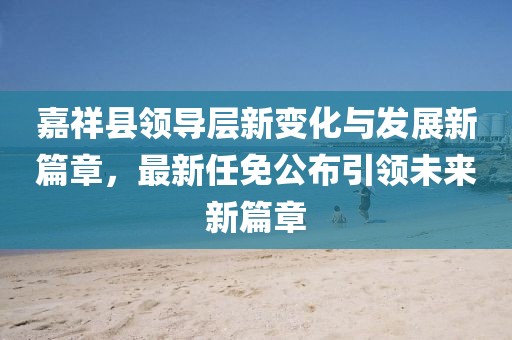 嘉祥縣領(lǐng)導(dǎo)層新變化與發(fā)展新篇章，最新任免公布引領(lǐng)未來新篇章