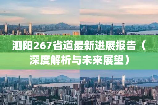 泗陽267省道最新進展報告（深度解析與未來展望）