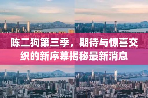 陳二狗第三季，期待與驚喜交織的新序幕揭秘最新消息