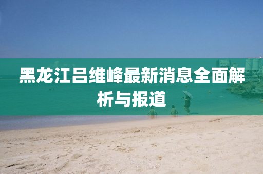 黑龍江呂維峰最新消息全面解析與報(bào)道