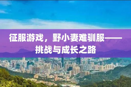 征服游戲，野小妻難馴服——挑戰(zhàn)與成長之路