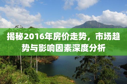 揭秘2016年房?jī)r(jià)走勢(shì)，市場(chǎng)趨勢(shì)與影響因素深度分析