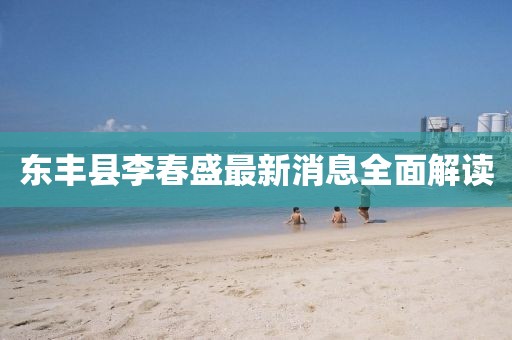 東豐縣李春盛最新消息全面解讀