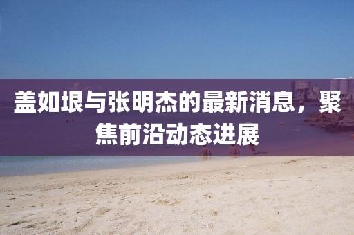 蓋如垠與張明杰的最新消息，聚焦前沿動(dòng)態(tài)進(jìn)展