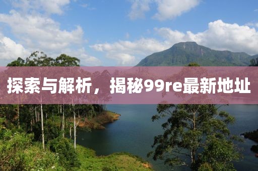 探索與解析，揭秘99re最新地址