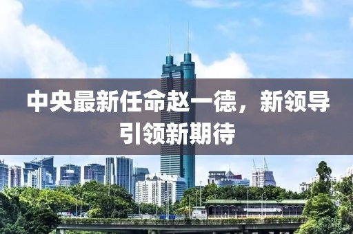 中央最新任命趙一德，新領(lǐng)導(dǎo)引領(lǐng)新期待
