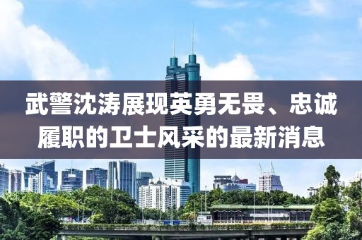 武警沈濤展現(xiàn)英勇無畏、忠誠履職的衛(wèi)士風采的最新消息
