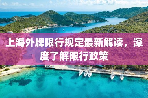 上海外牌限行規(guī)定最新解讀，深度了解限行政策