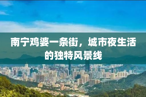 南寧雞婆一條街，城市夜生活的獨(dú)特風(fēng)景線